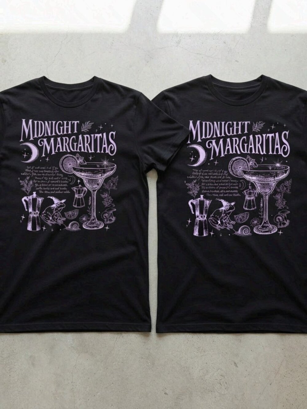 Midnight Margaritas Witchy T-Shirt Magic Inspired Spooky Season Gift Tee